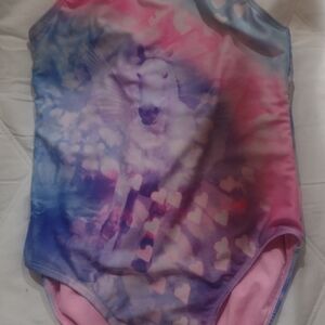 wonder nation Pink and Purple Dog Print One-Piece Swimwear